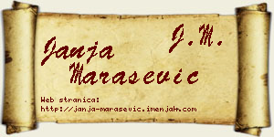 Janja Marašević vizit kartica